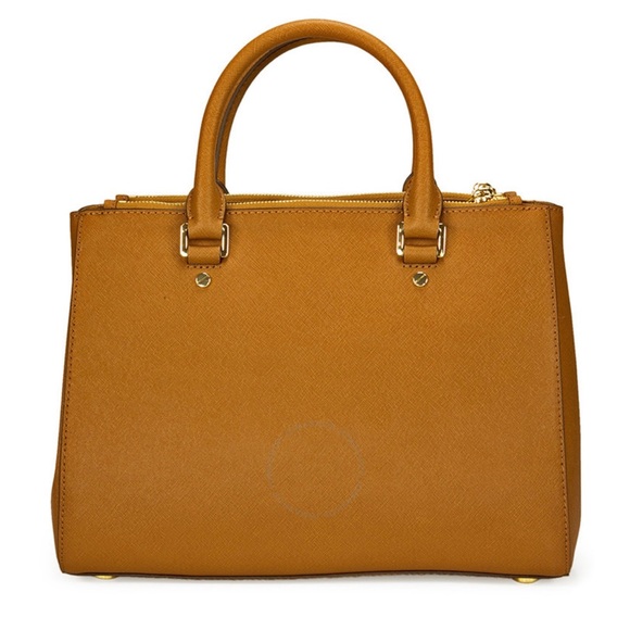 Like new Sutton Leather Medium Satchel Handbag tan - Picture 2 of 6